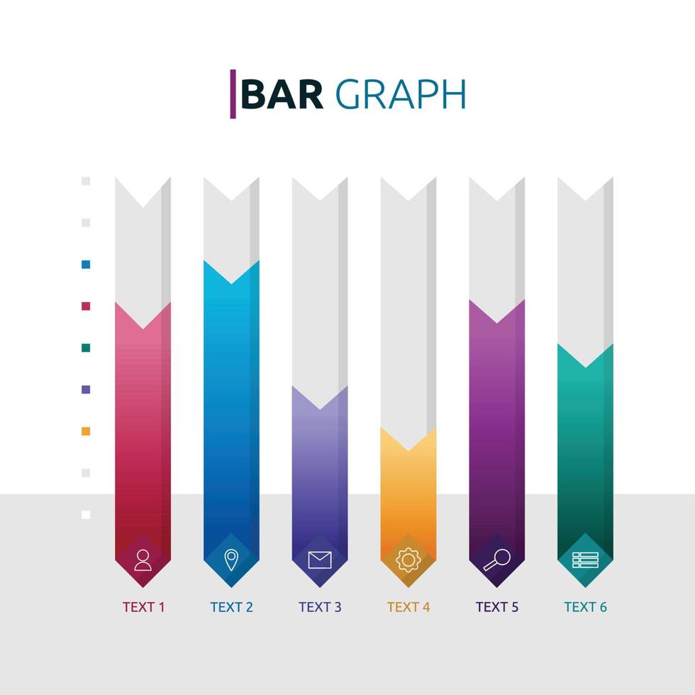 modello di infografica dati statistici aziendali grafico a barre vettore