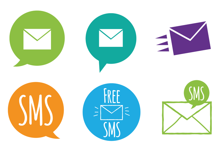 Set di icone vettoriali gratis SMS