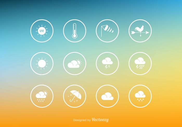 Set di icone vettoriali meteo gratis