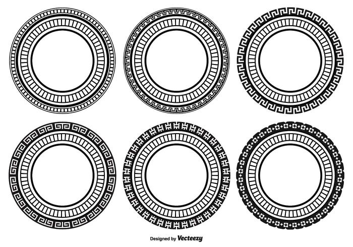 Set di forme rotonde decorative vettore