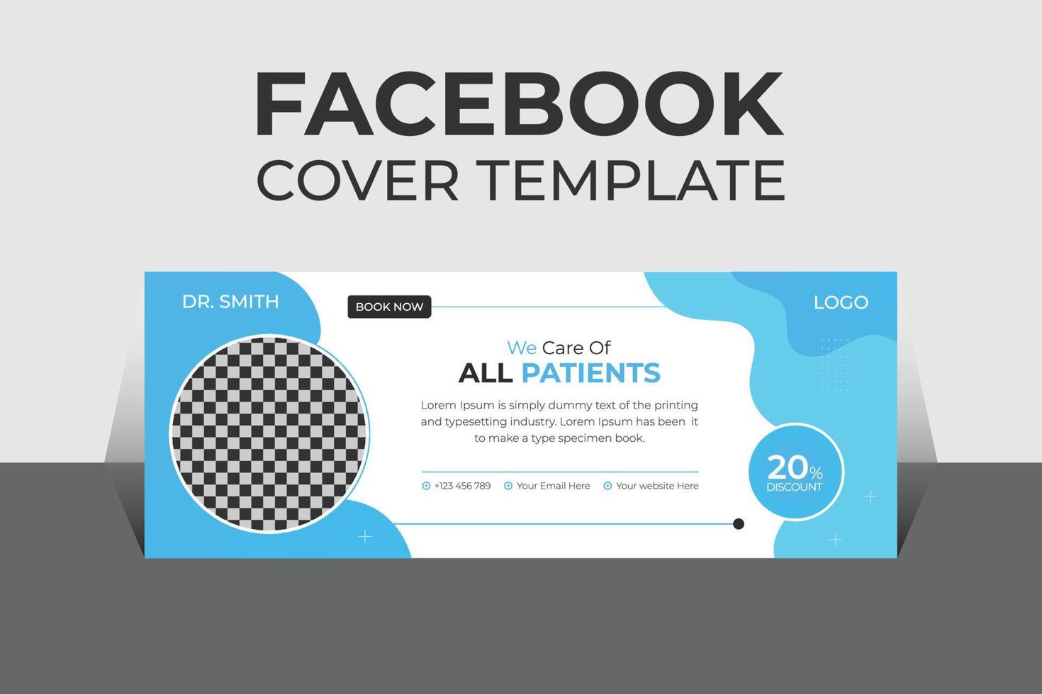 moderno modello di progettazione di copertina dei social media per la salute medica, modello di banner e modello di banner web per i social media. vettore