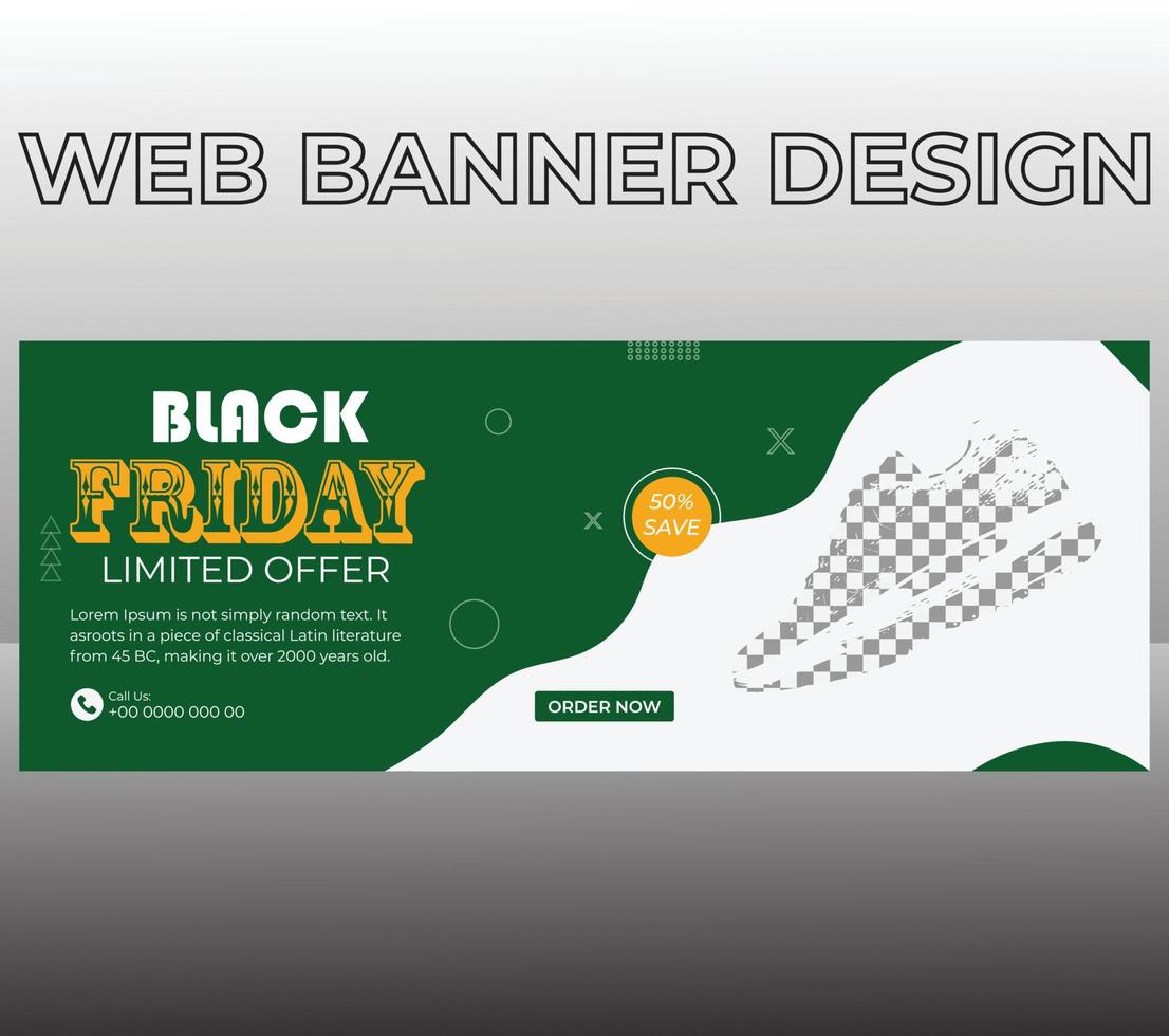 design di banner web di scarpe vettore