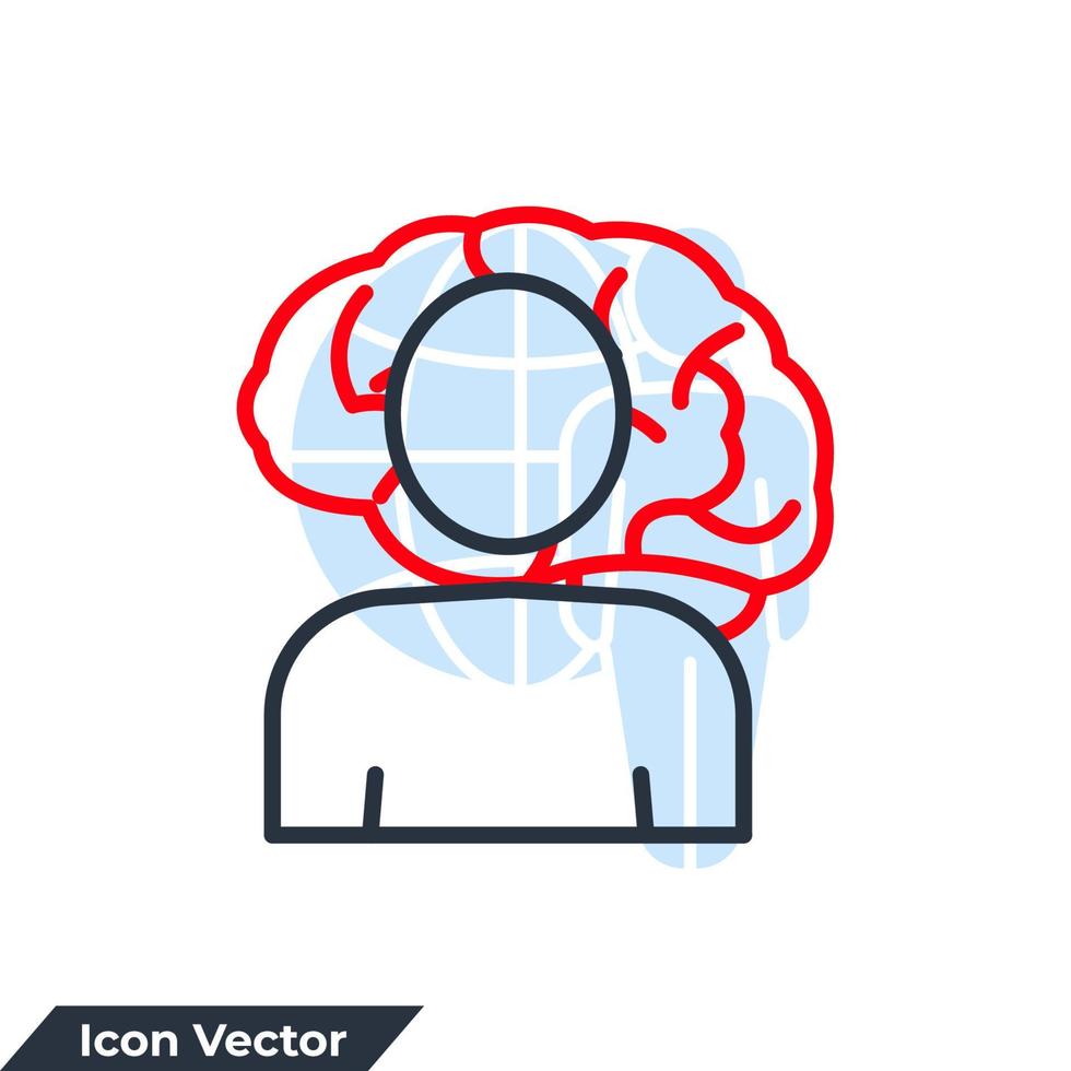 illustrazione vettoriale del logo dell'icona di miglioramento della personalità. modello di simbolo di abilità per la raccolta di grafica e web design