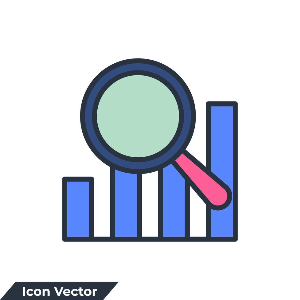 illustrazione vettoriale del logo dell'icona di analisi. modello di simbolo di analisi dei dati per la raccolta di grafica e web design