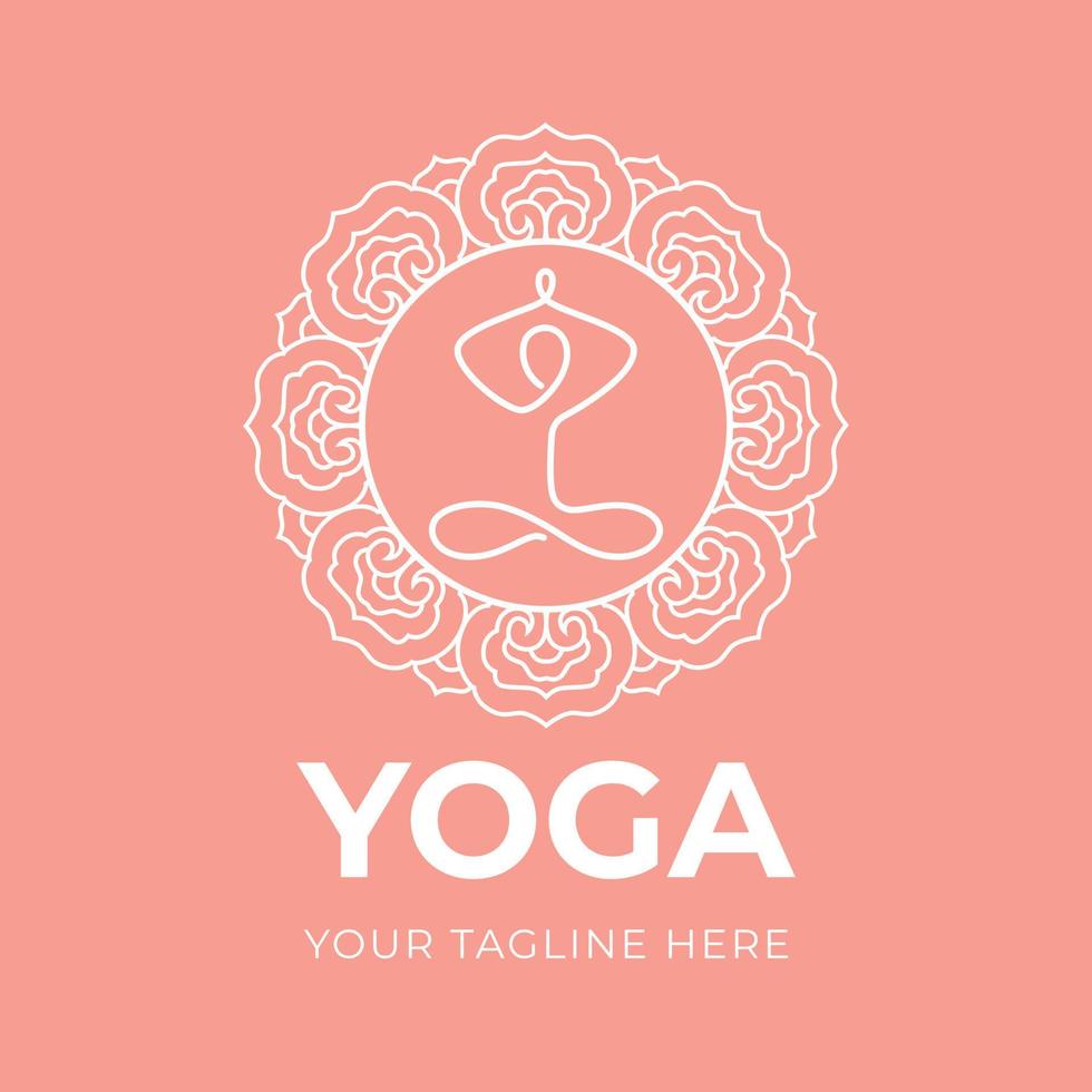 modello logo yoga vettore