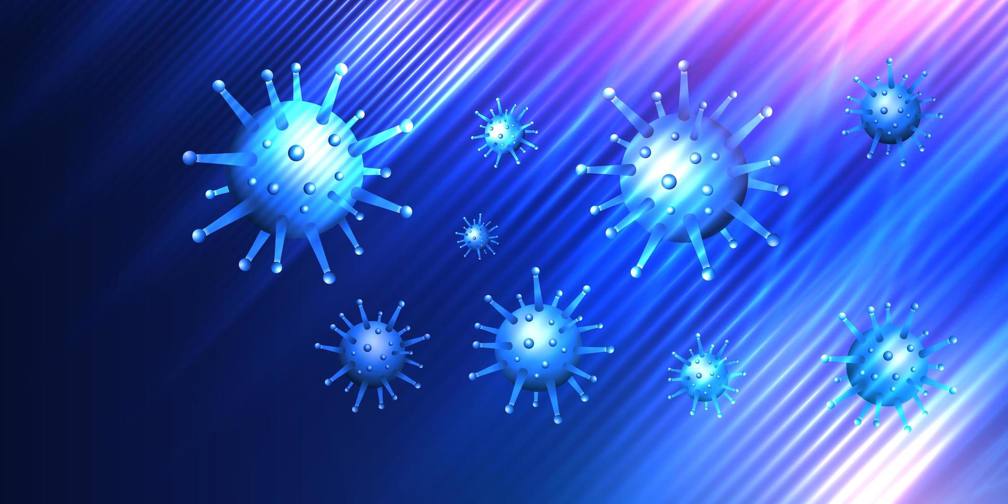covid 19 background medico di cellule virali vettore