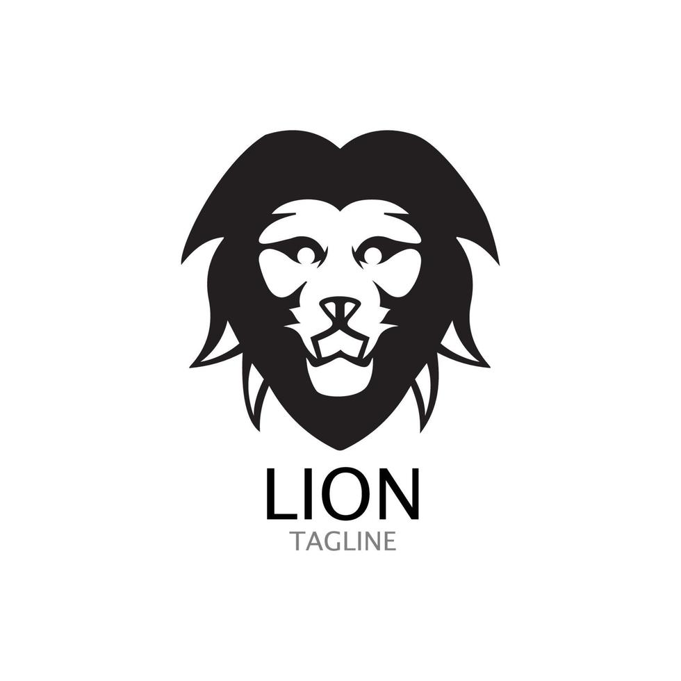 icona di vettore del modello di logo della testa di leone