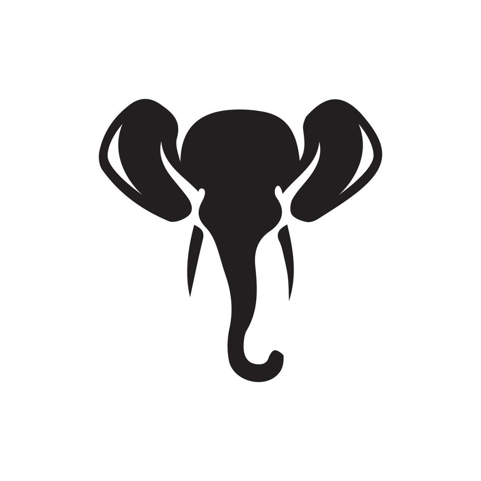 disegno dell'illustrazione di vettore del modello di logo dell'elefante