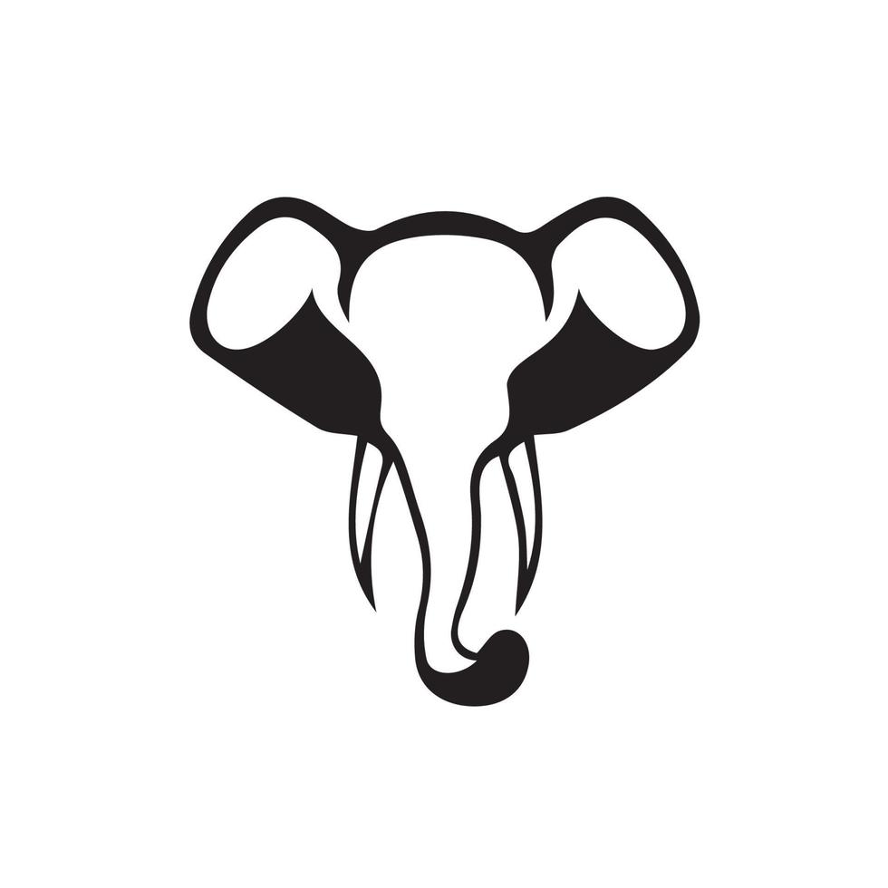 disegno dell'illustrazione di vettore del modello di logo dell'elefante