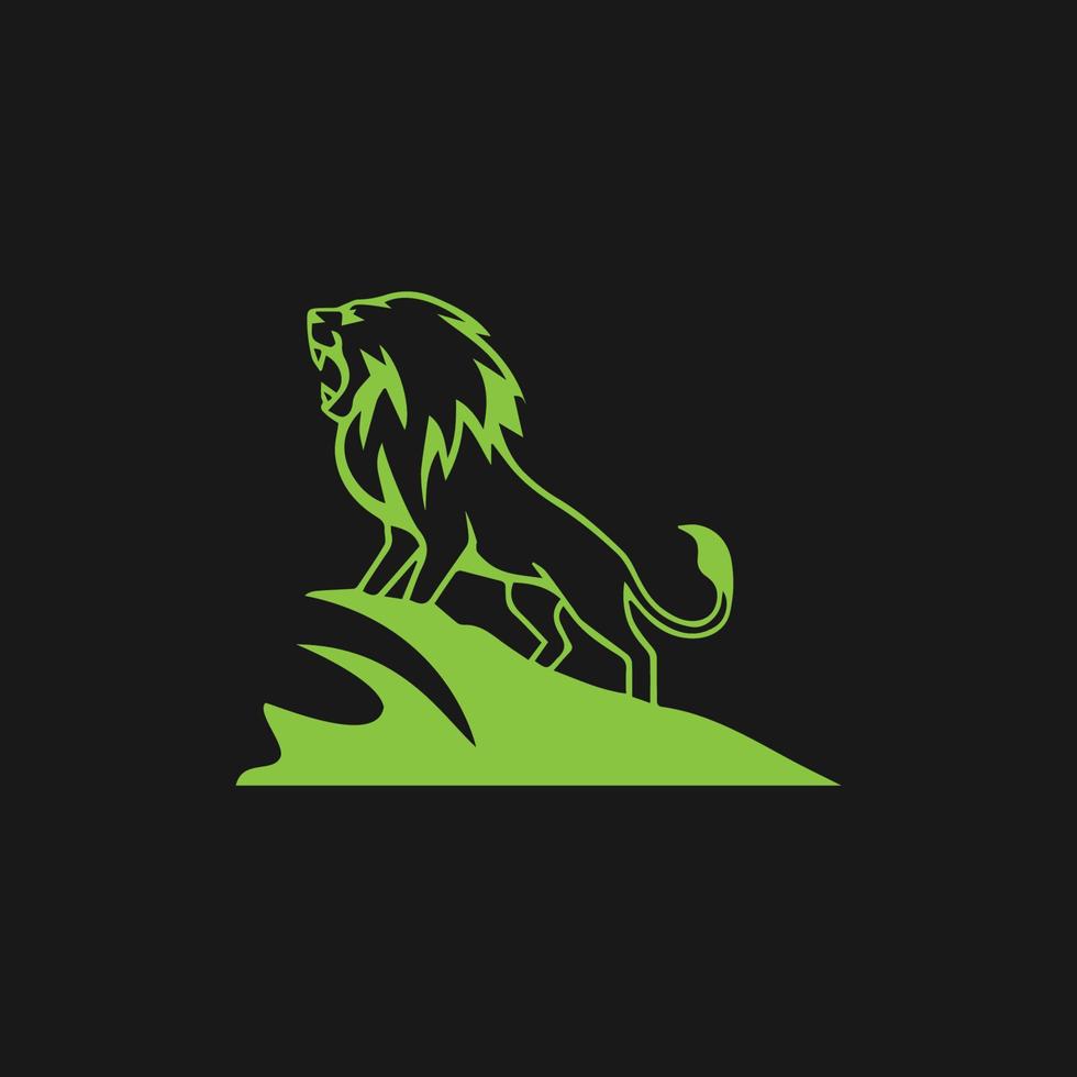 disegno dell'illustrazione dell'icona di vettore del modello del logo del leone