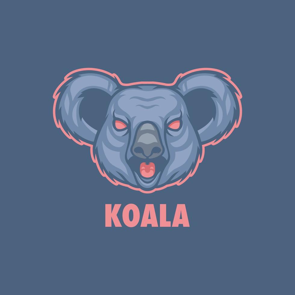 logo mascotte koala vettore