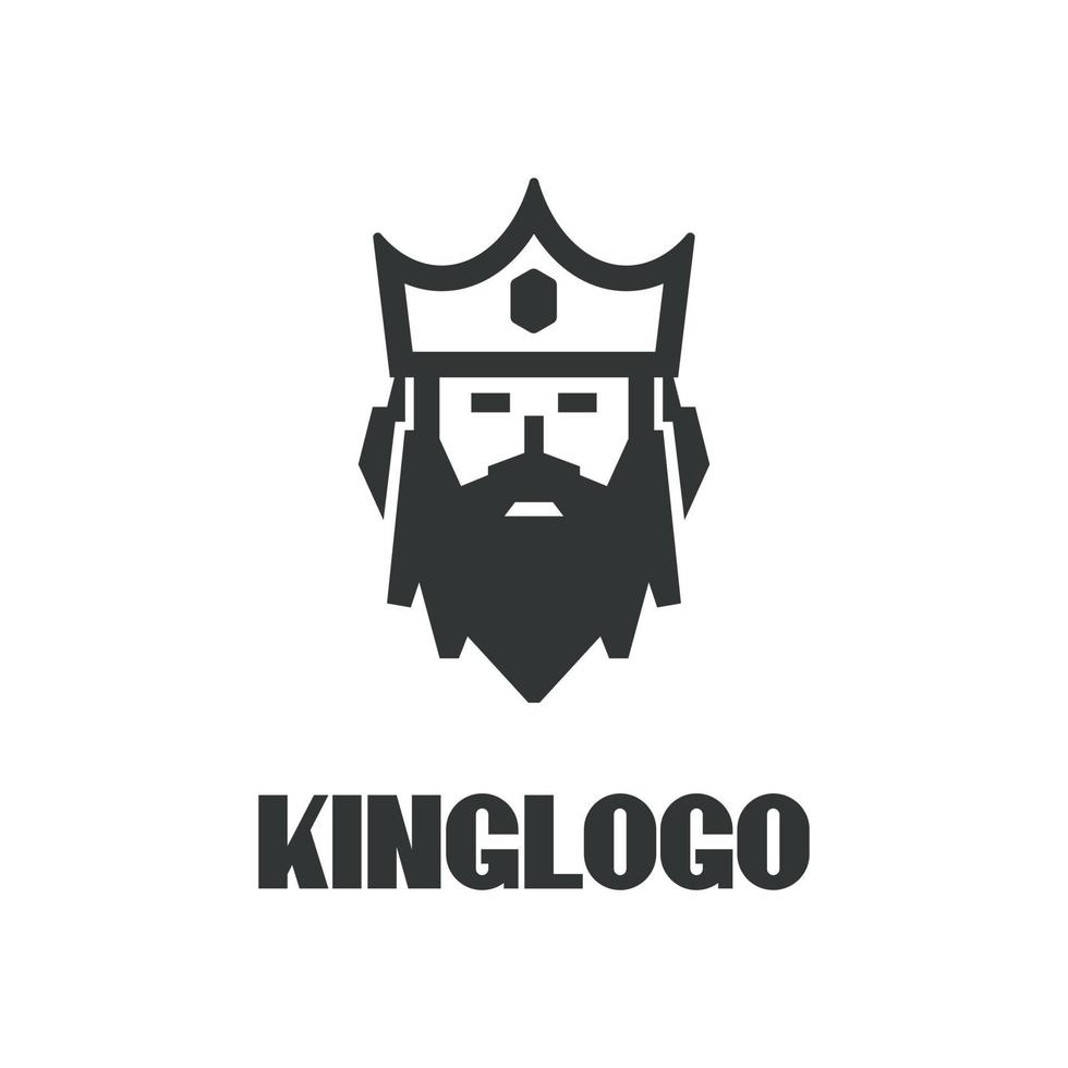 arte della linea del logo del re vettore