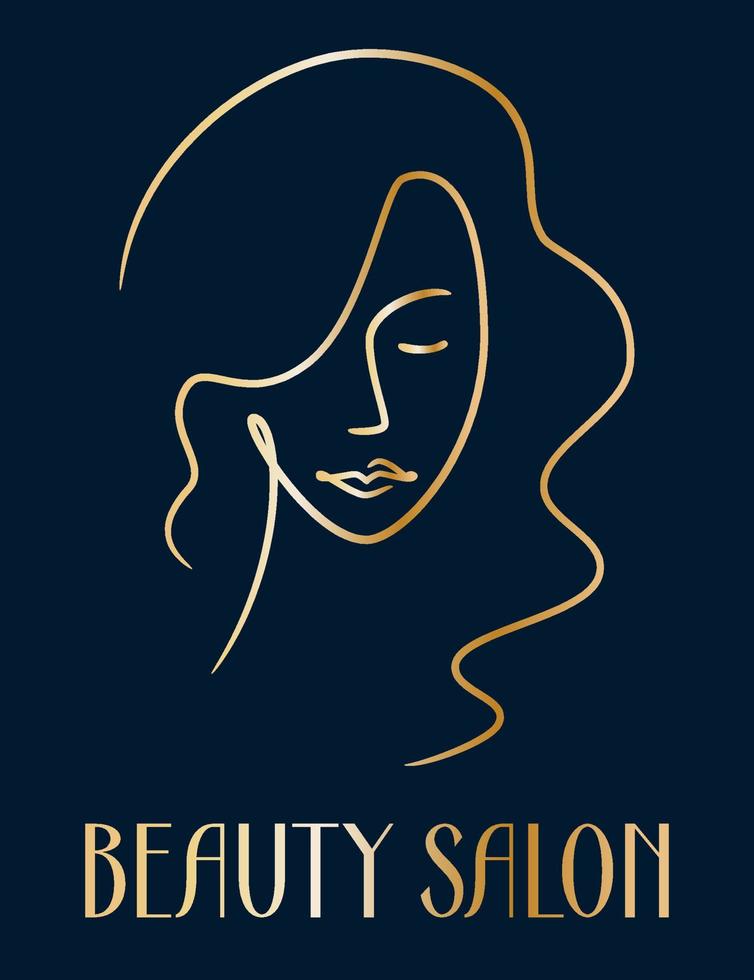 design del logo vettoriale per salone di bellezza, parrucchiere, benessere, spa, cosmetici