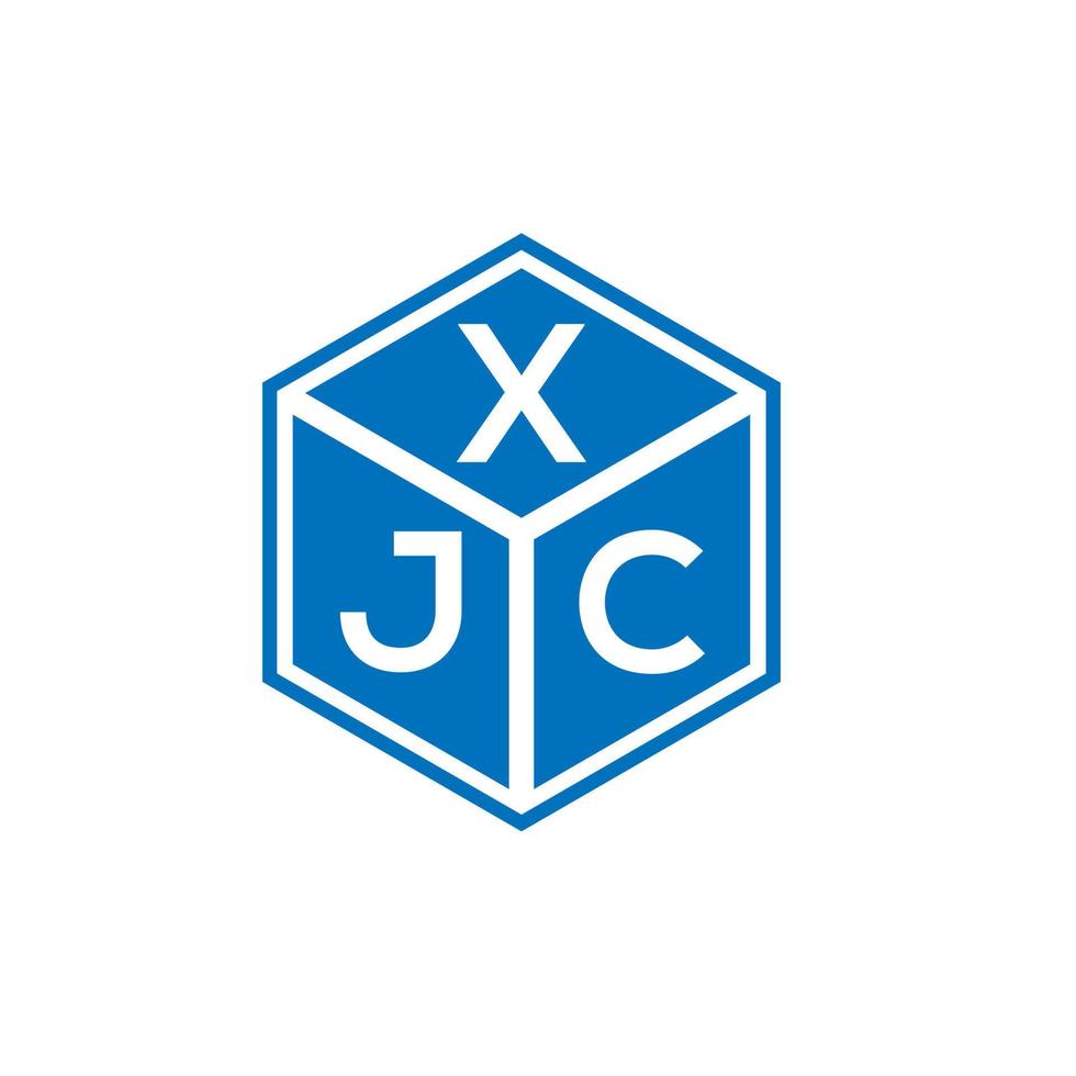 xjc lettera logo design su sfondo nero. xjc creative iniziali lettera logo concept. disegno della lettera xjc. vettore