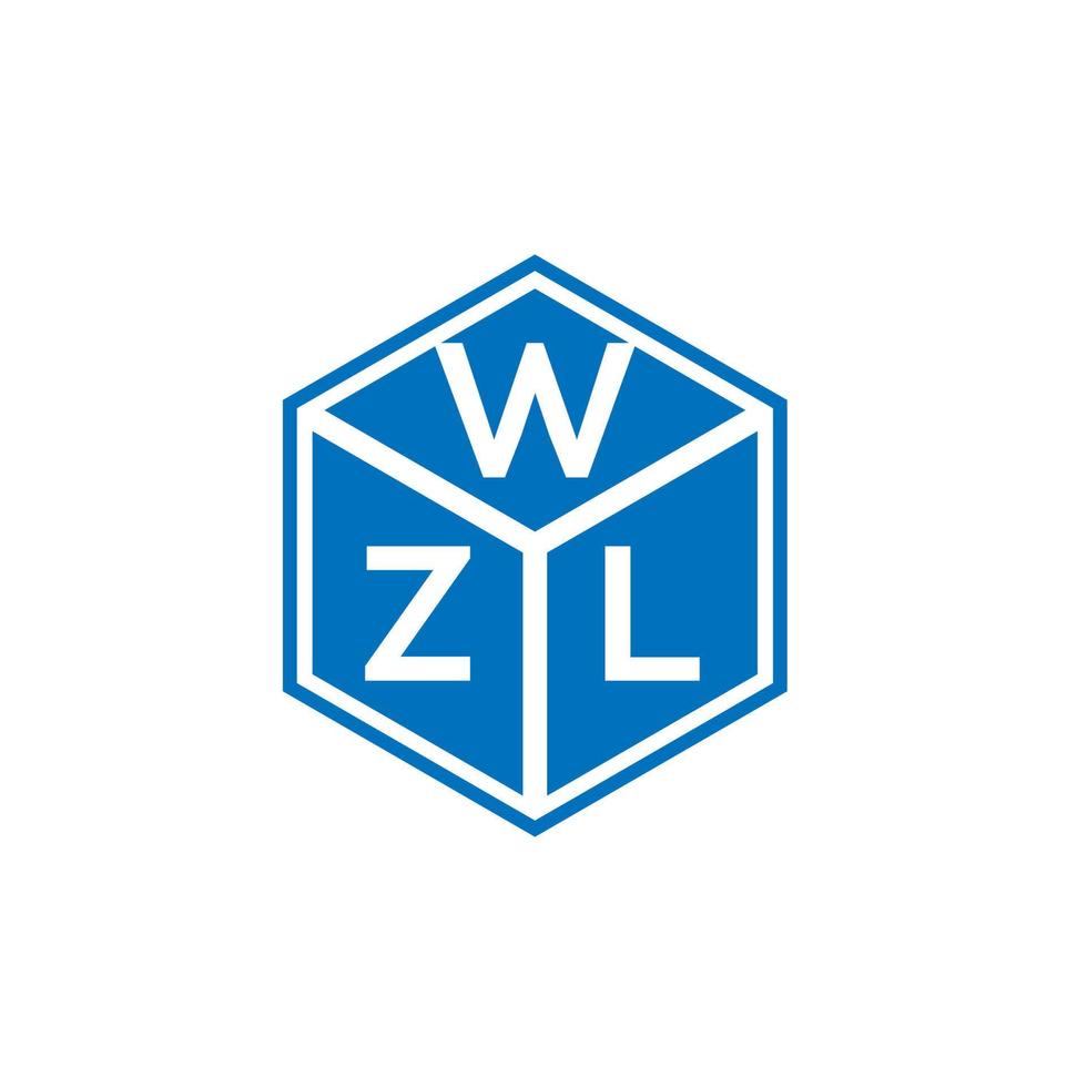 logo della lettera wzl su sfondo nero. wzl creative iniziali lettera logo concept. disegno della lettera wzl. vettore