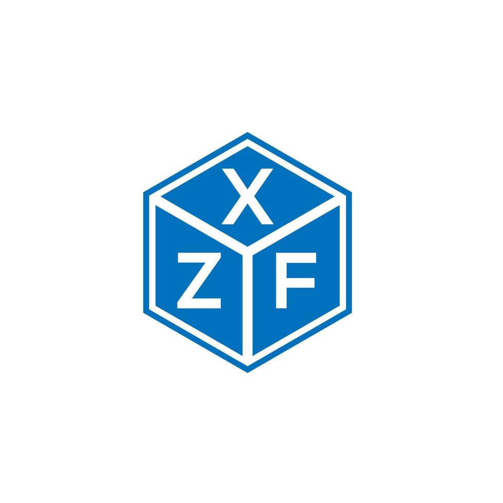 xzf lettera logo design su sfondo nero. xzf creative iniziali lettera logo concept. disegno della lettera xzf. vettore