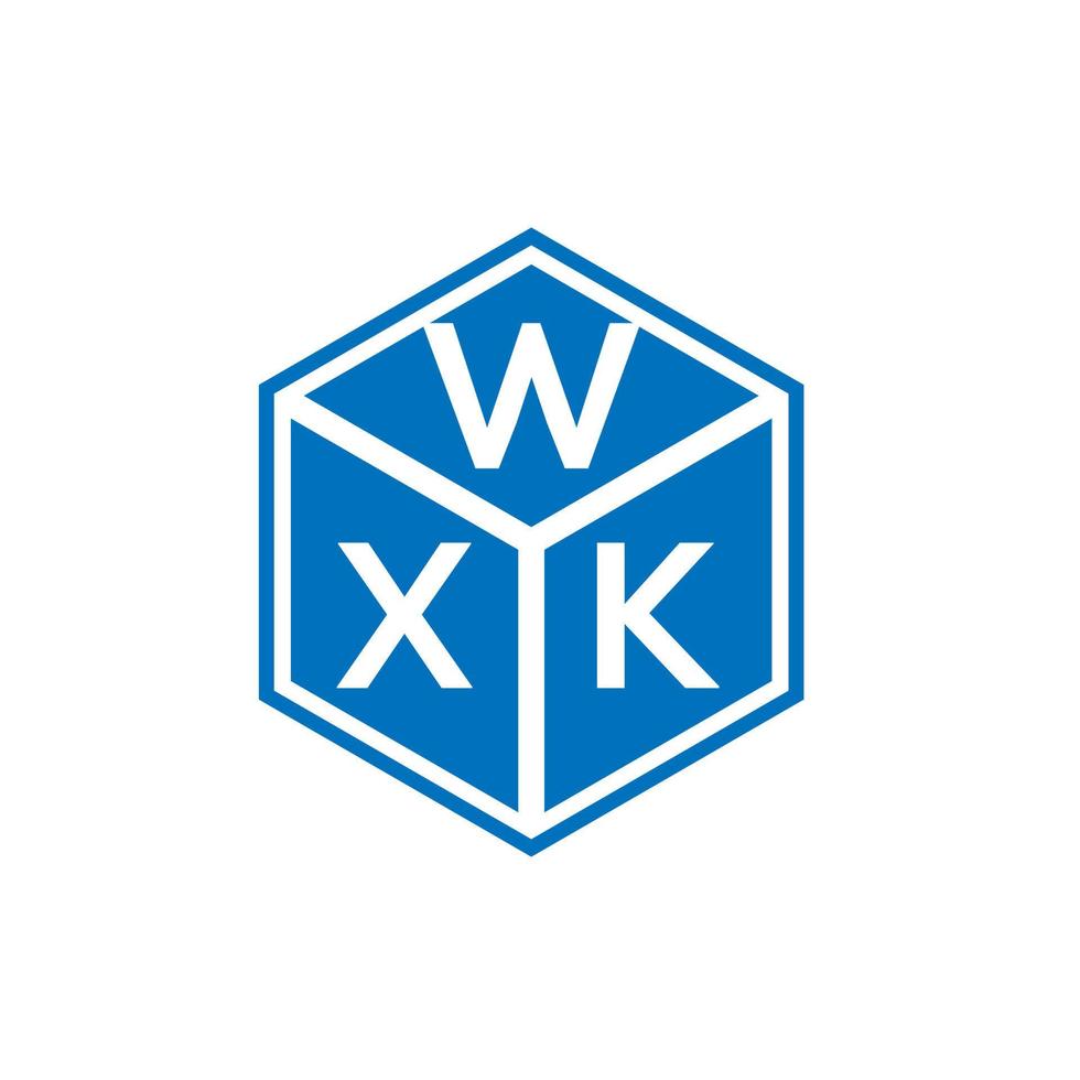 wxk lettera logo design su sfondo nero. wxk creative iniziali lettera logo concept. disegno della lettera wxk. vettore