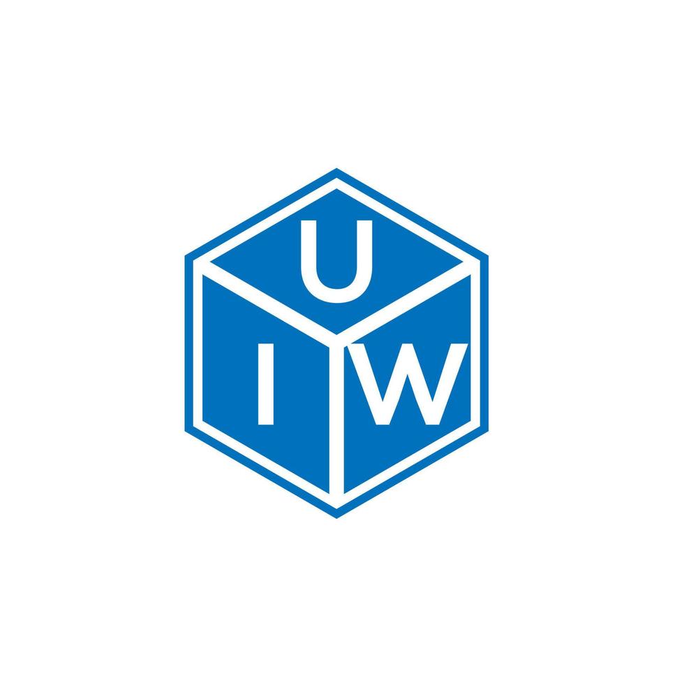 uiw lettera logo design su sfondo nero. uiw creative iniziali lettera logo concept. design della lettera uiw. vettore