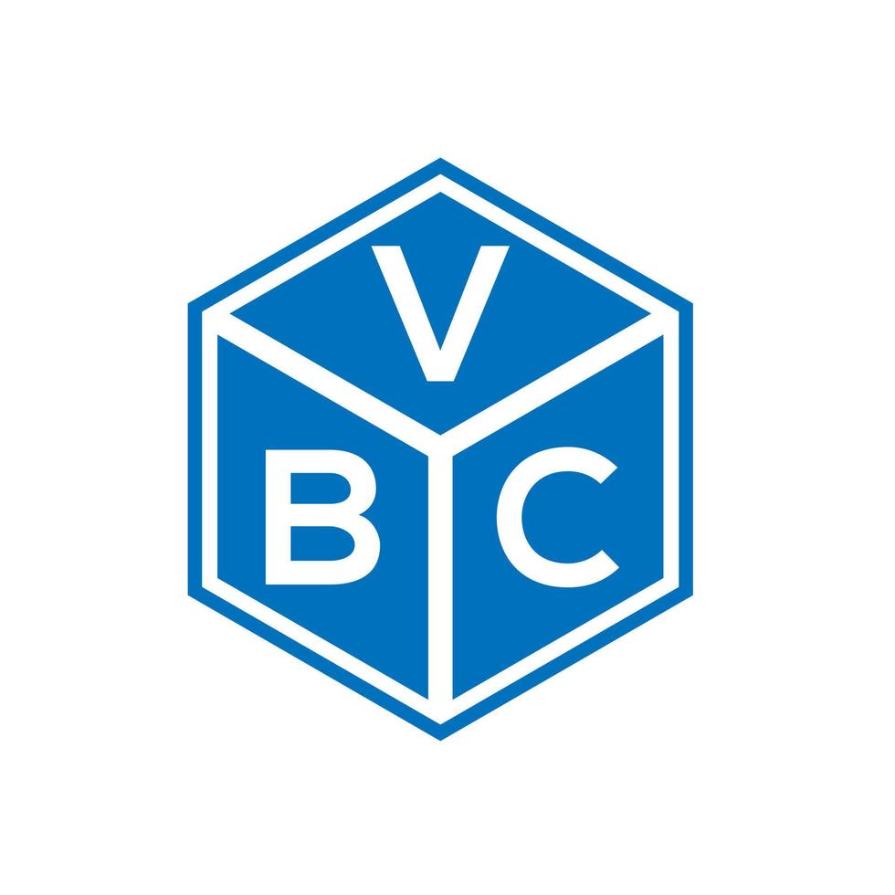 design del logo della lettera vbc su sfondo nero. concetto di logo della lettera di iniziali creative vbc. disegno della lettera vbc. vettore