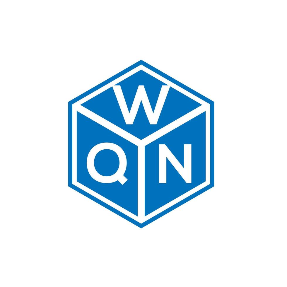 wqn lettera logo design su sfondo nero. wqn creative iniziali lettera logo concept. wqn disegno della lettera. vettore