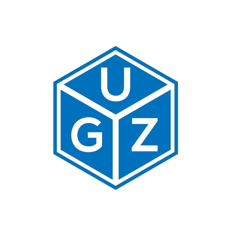 design del logo della lettera ugz su sfondo nero. ugz creative iniziali lettera logo concept. disegno della lettera ugz. vettore