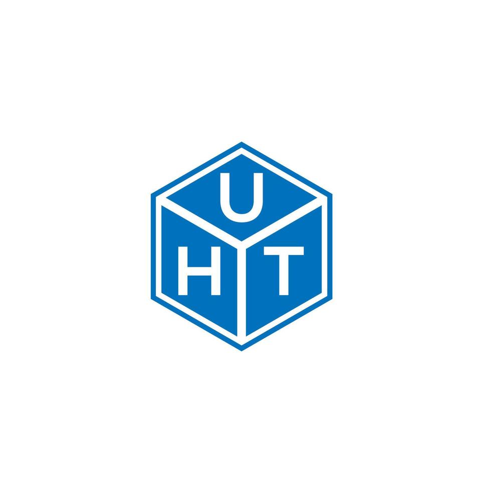 uht lettera logo design su sfondo nero. uht creativo iniziali lettera logo concept. design di lettere uht. vettore