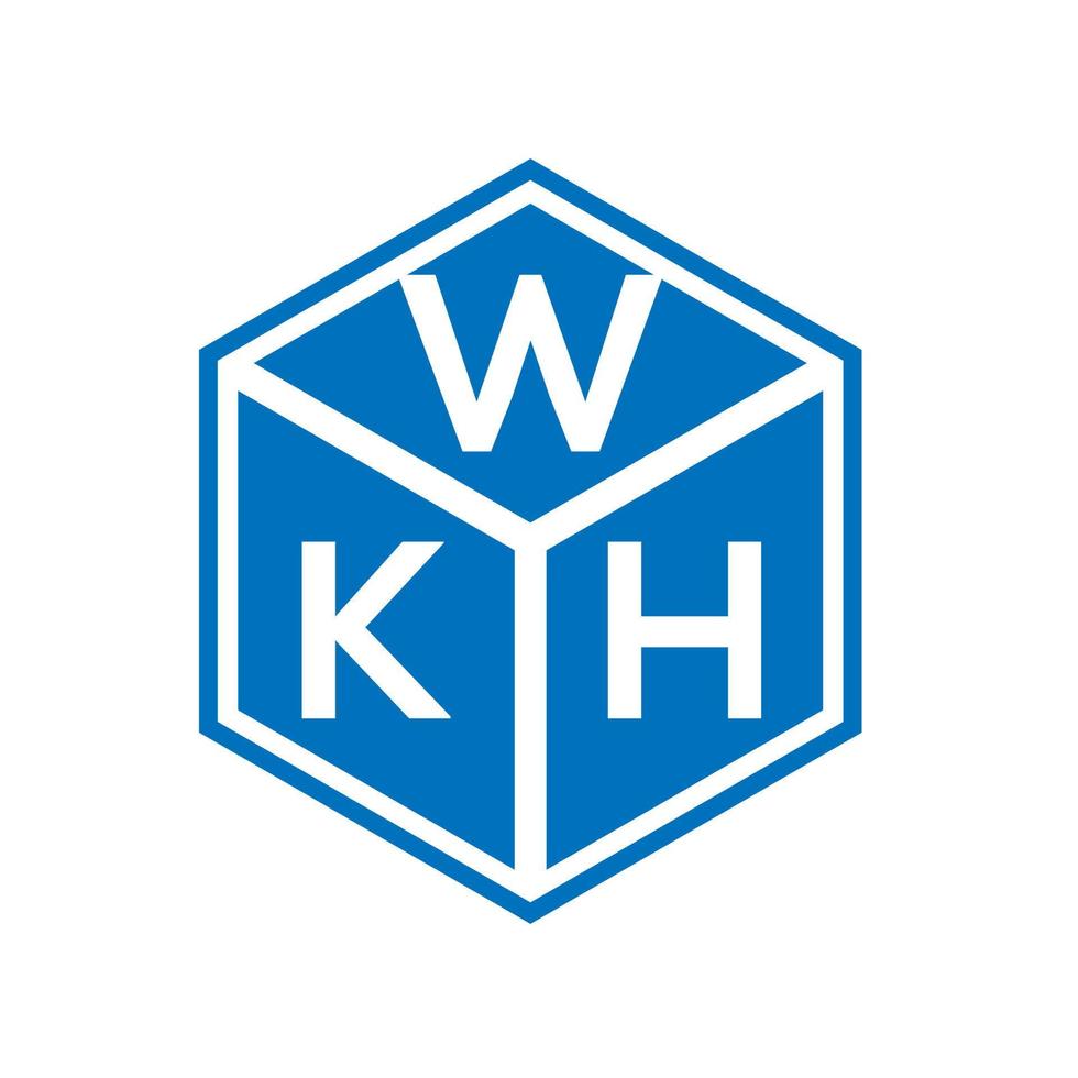 wkh lettera logo design su sfondo nero. wkh creative iniziali lettera logo concept. disegno della lettera wkh. vettore