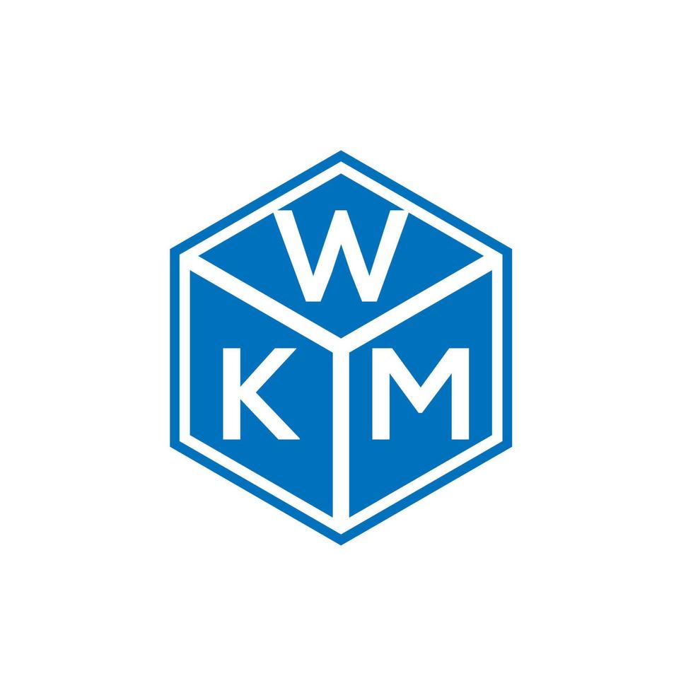 design del logo della lettera wkm su sfondo nero. wkm creative iniziali lettera logo concept. disegno della lettera wkm. vettore