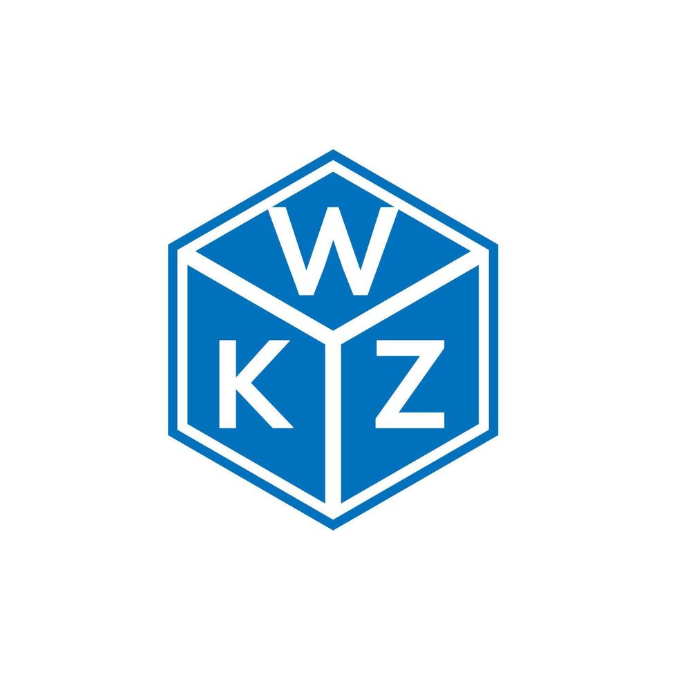 wkz lettera logo design su sfondo nero. wkz creative iniziali lettera logo concept. disegno della lettera wkz. vettore