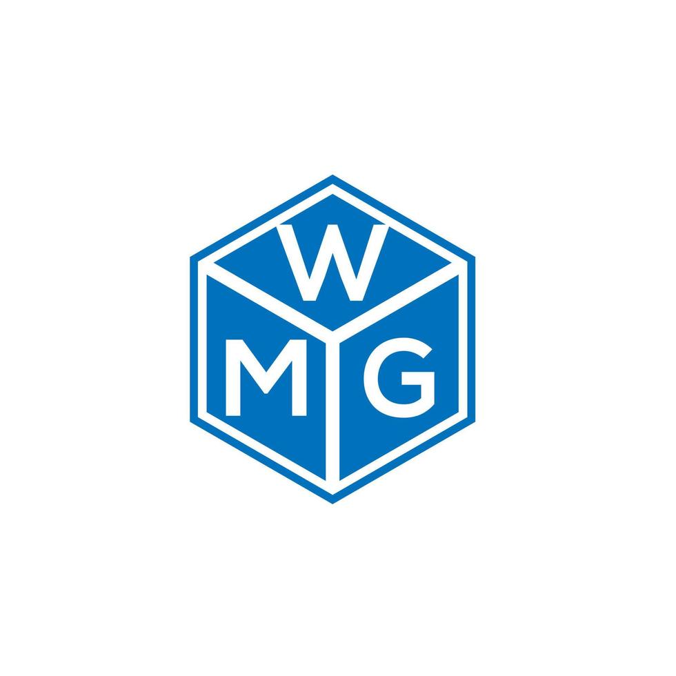 wmg lettera logo design su sfondo nero. wmg creative iniziali lettera logo concept. disegno della lettera wmg. vettore