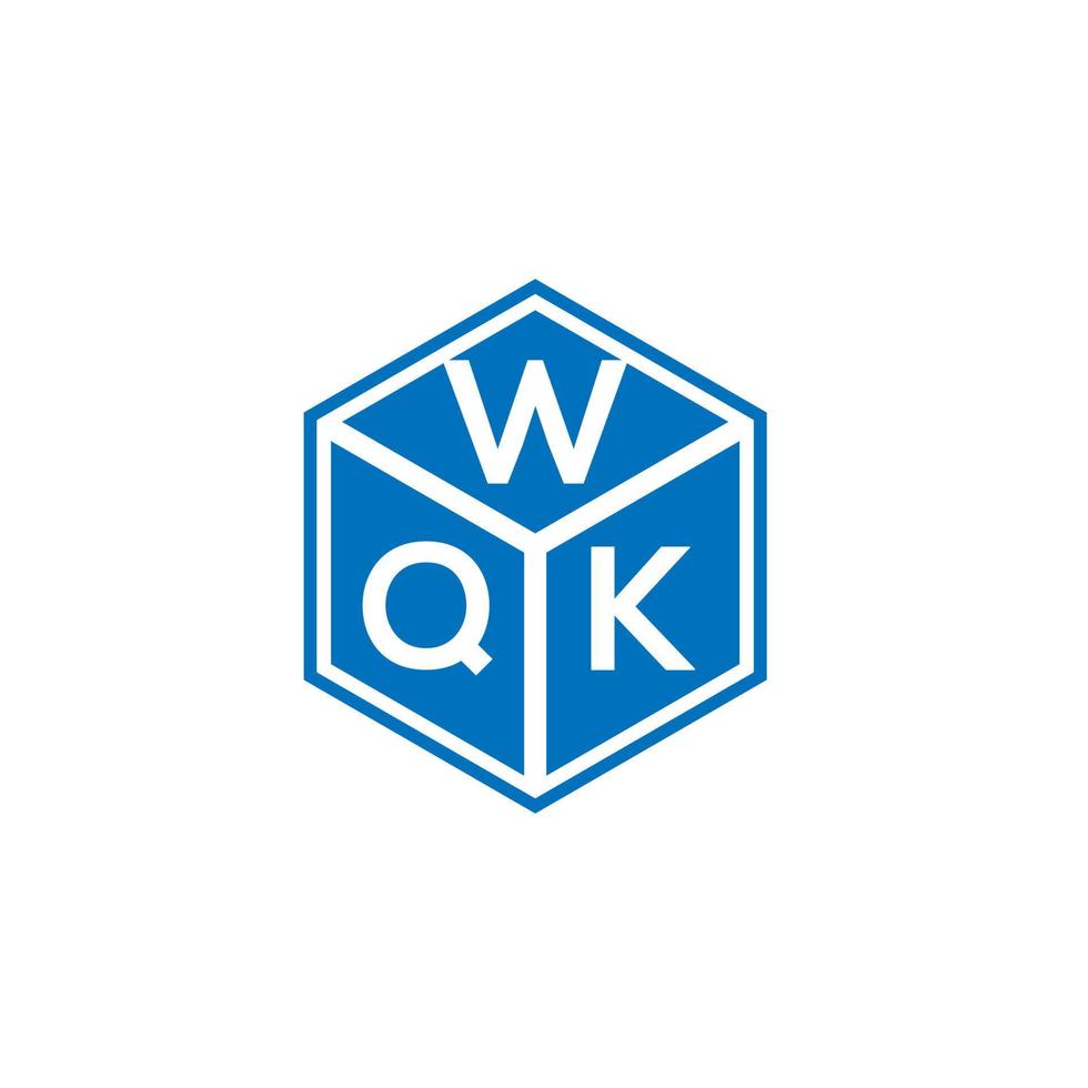 wqk lettera logo design su sfondo nero. wqk creative iniziali lettera logo concept. disegno della lettera wqk. vettore