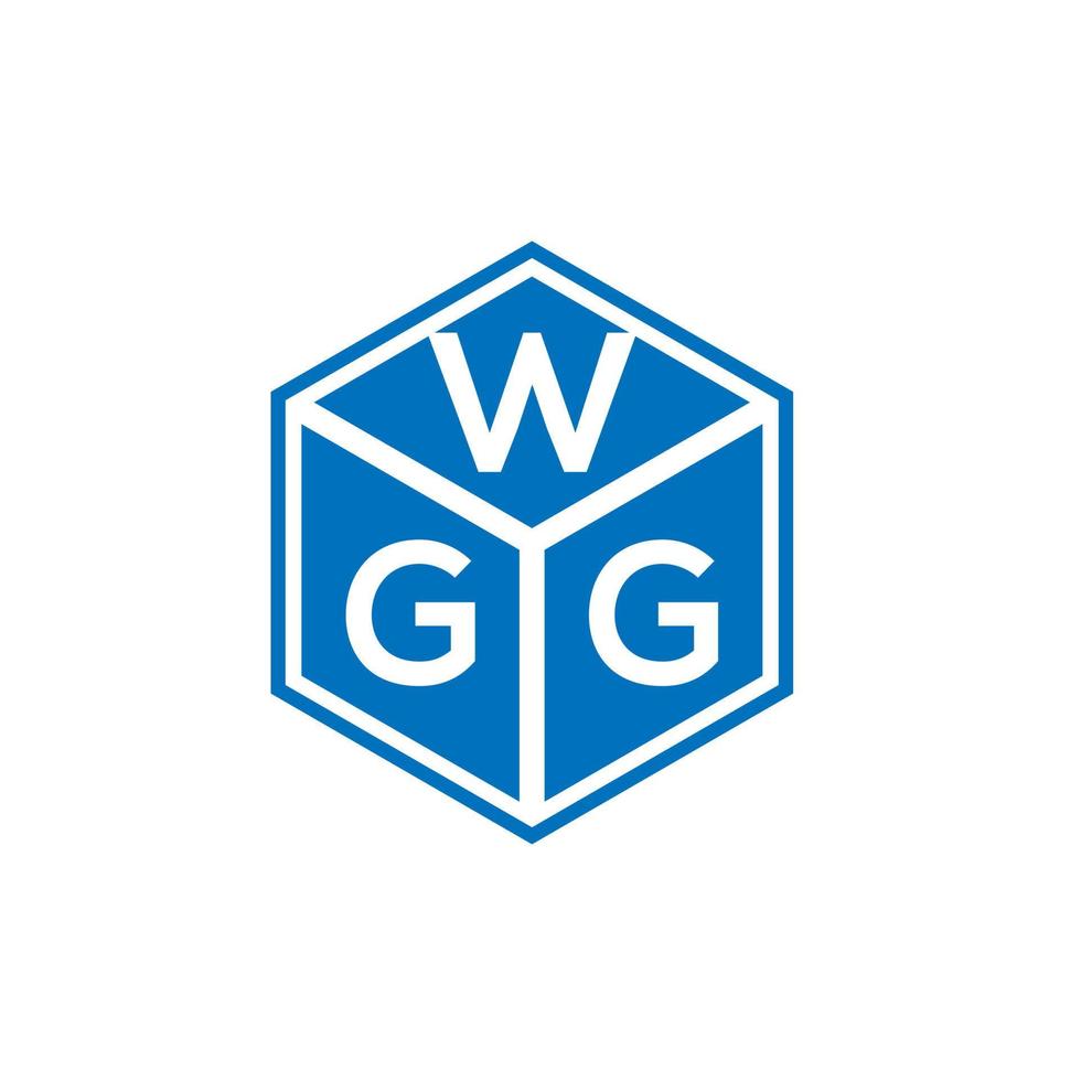 wgg lettera logo design su sfondo nero. wgg creative iniziali lettera logo concept. disegno della lettera wgg. vettore