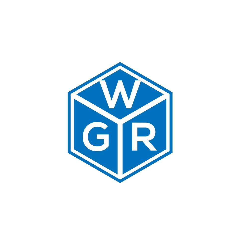 wgr lettera logo design su sfondo nero. wgr creative iniziali lettera logo concept. disegno della lettera wgr. vettore