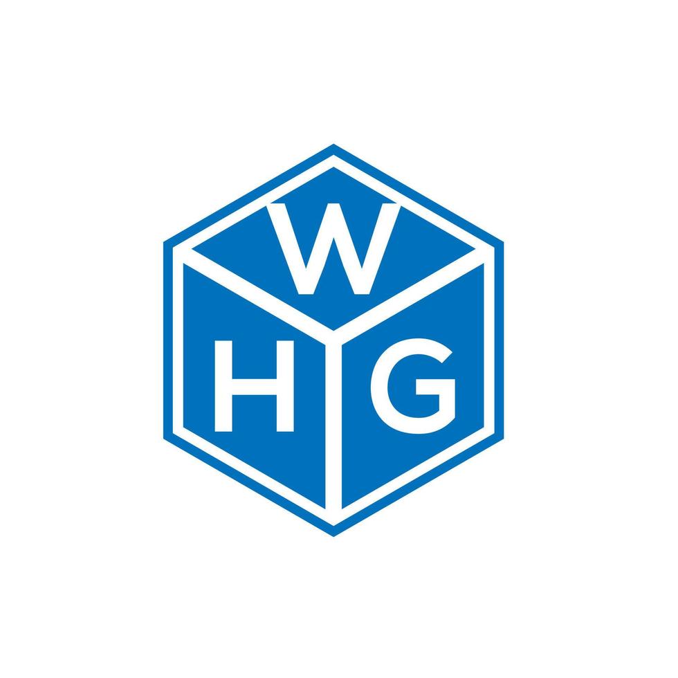 whg lettera logo design su sfondo nero. whg creative iniziali lettera logo concept. disegno della lettera whg. vettore