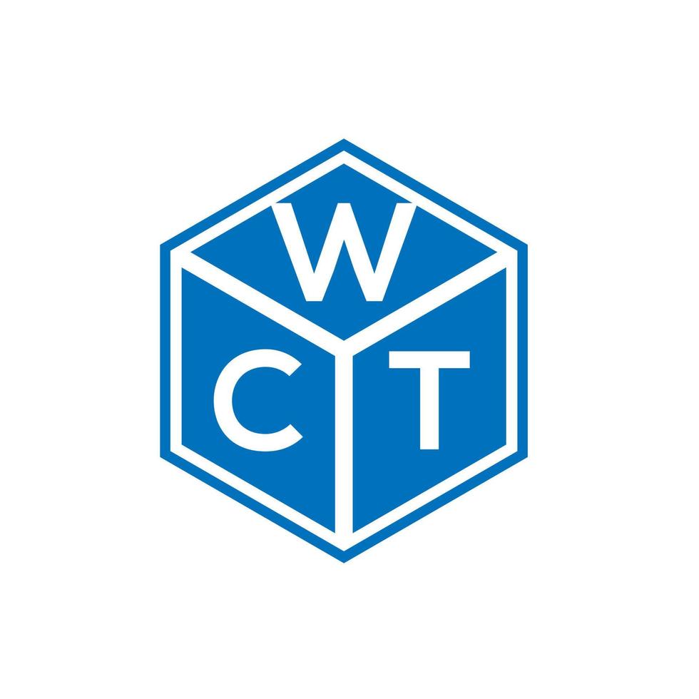 design del logo della lettera wct su sfondo nero. wct creative iniziali lettera logo concept. design della lettera wct. vettore