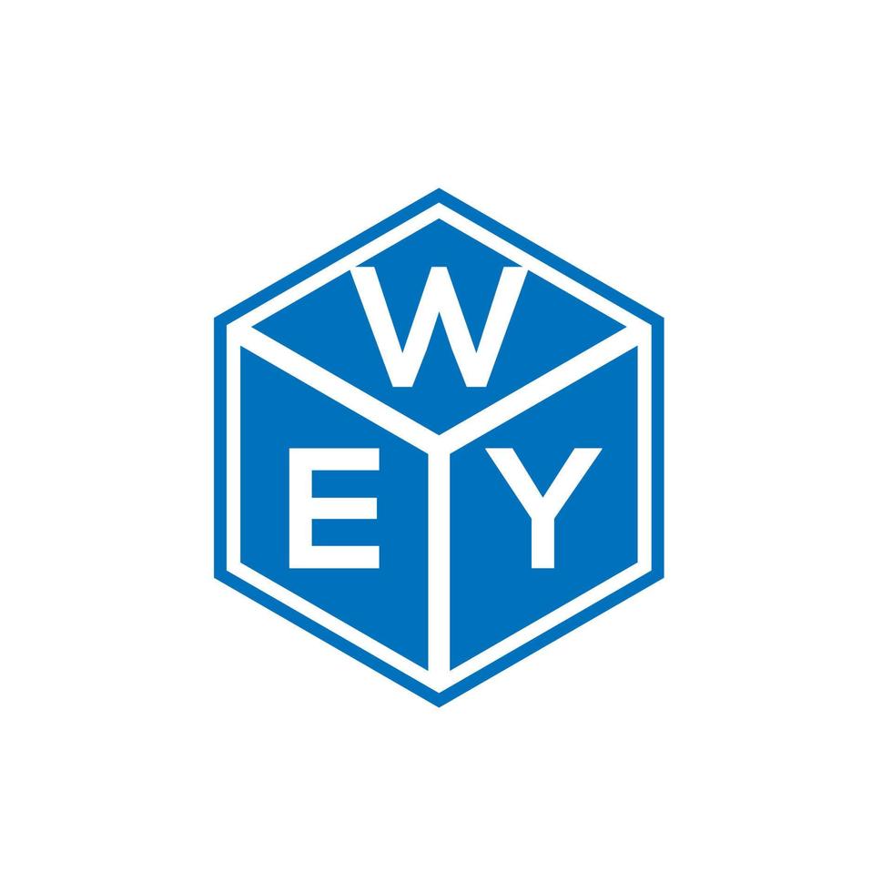 Wey lettera logo design su sfondo nero. wey creative iniziali lettera logo concept. disegno della lettera wey. vettore