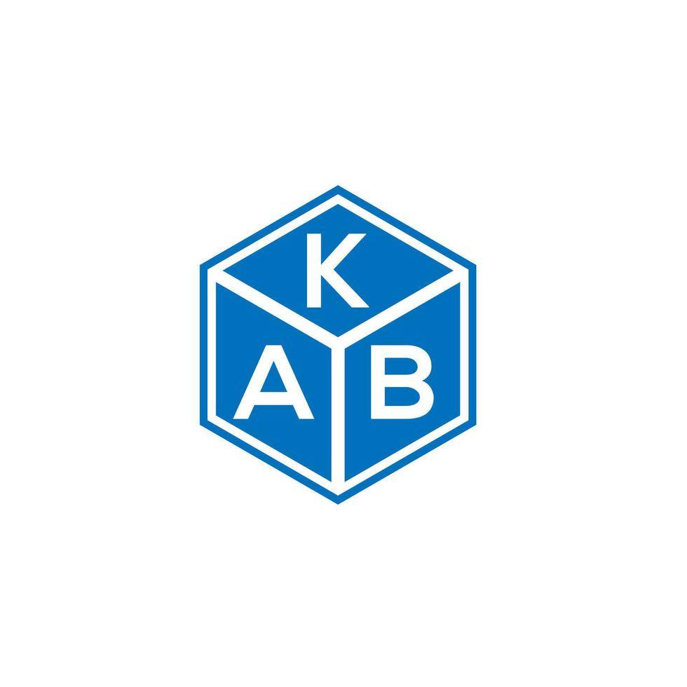 kab lettera logo design su sfondo nero. kab creative iniziali lettera logo concept. disegno della lettera kab. vettore