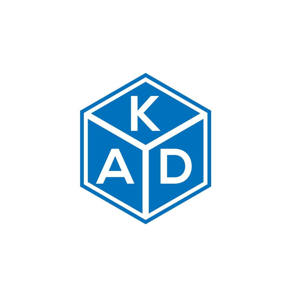 kad lettera logo design su sfondo nero. kad creative iniziali lettera logo concept. disegno della lettera kad. vettore