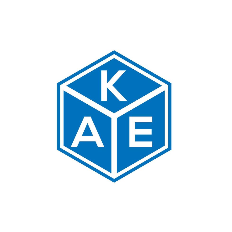 kae lettera logo design su sfondo nero. kae creative iniziali lettera logo concept. disegno della lettera kae. vettore