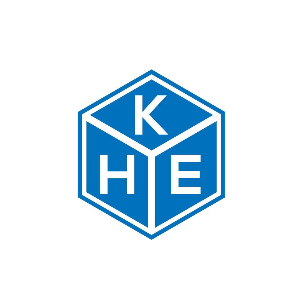 khe lettera logo design su sfondo nero. khe creative iniziali lettera logo concept. khe disegno della lettera. vettore