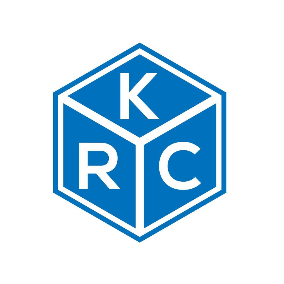 krc lettera logo design su sfondo nero. krc creative iniziali lettera logo concept. disegno della lettera krc. vettore