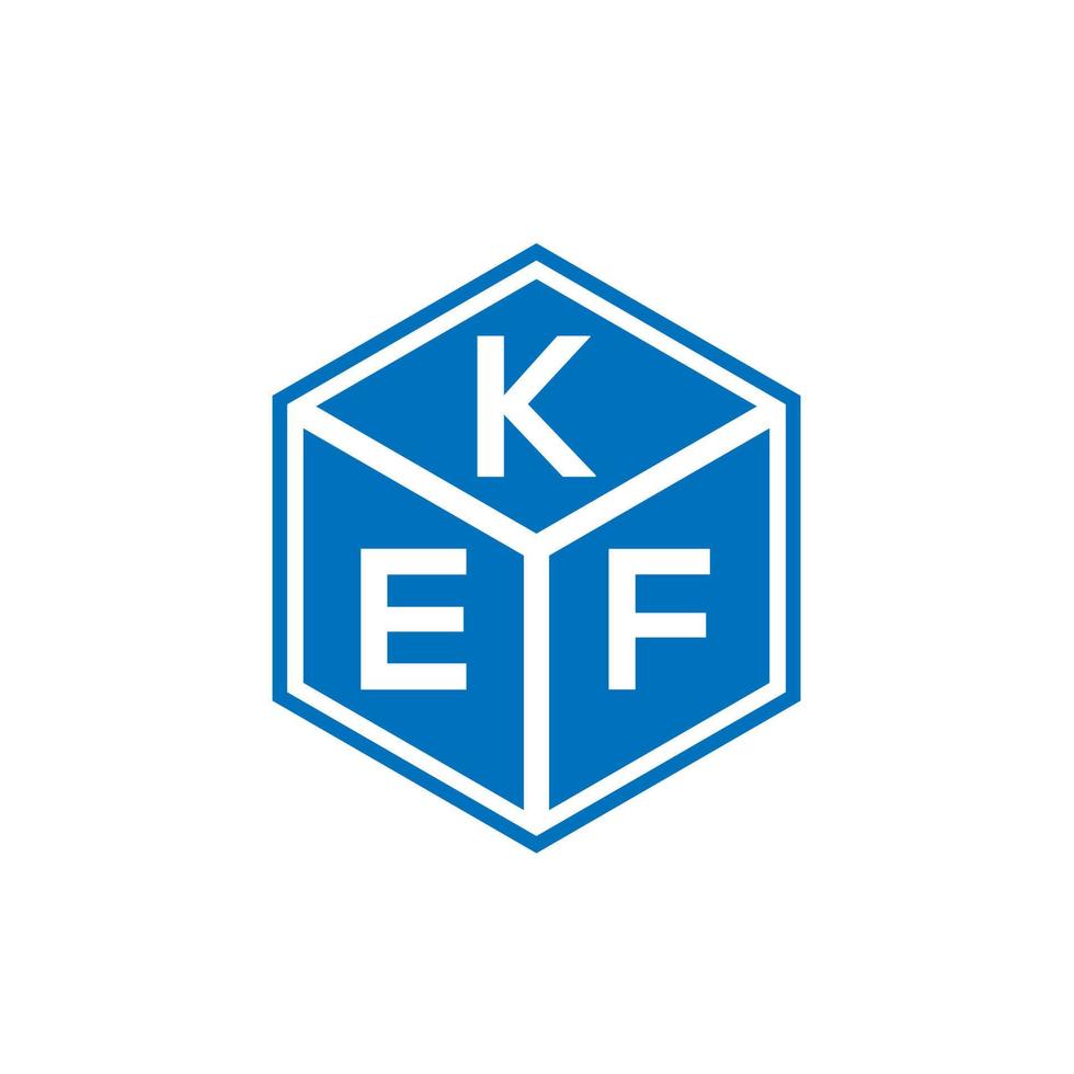 kef lettera logo design su sfondo nero. kef creative iniziali lettera logo concept. disegno della lettera kef. vettore