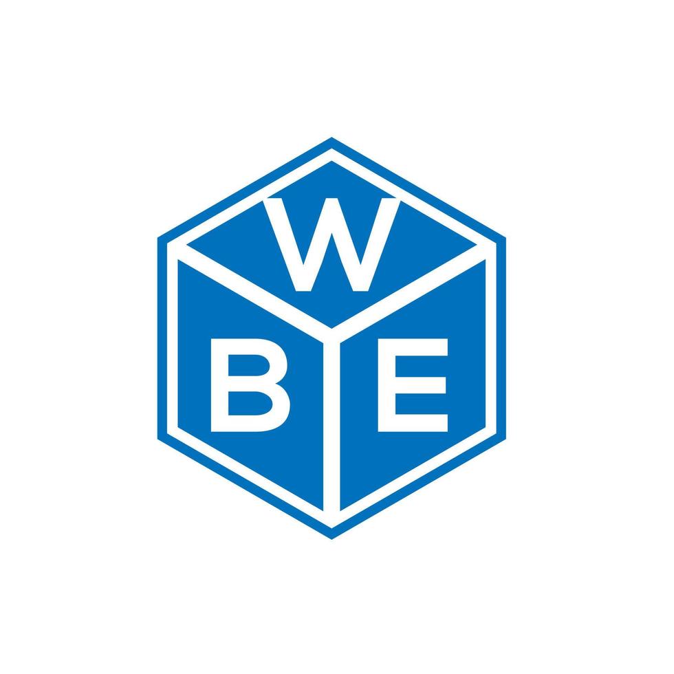 wbe lettera logo design su sfondo nero. wbe creative iniziali lettera logo concept. wbe disegno della lettera. vettore