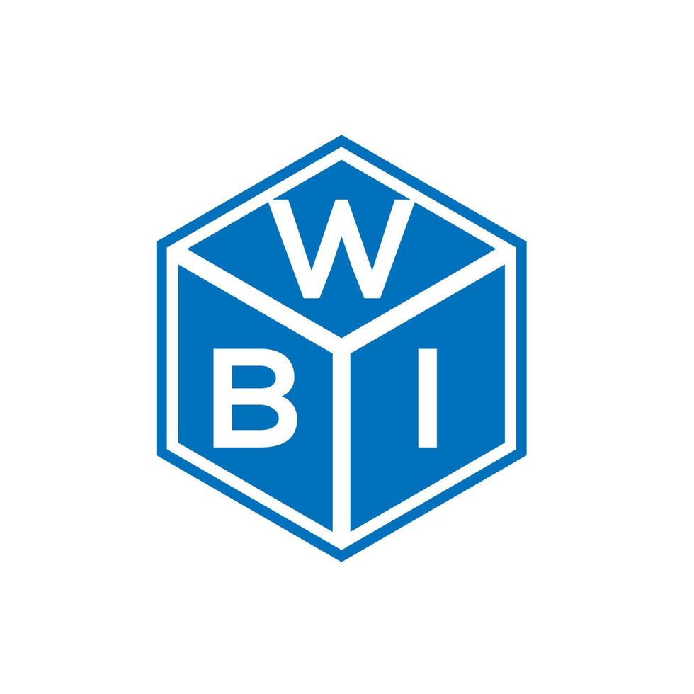 logo della lettera wbi su sfondo nero. wbi creative iniziali lettera logo concept. disegno della lettera wbi. vettore