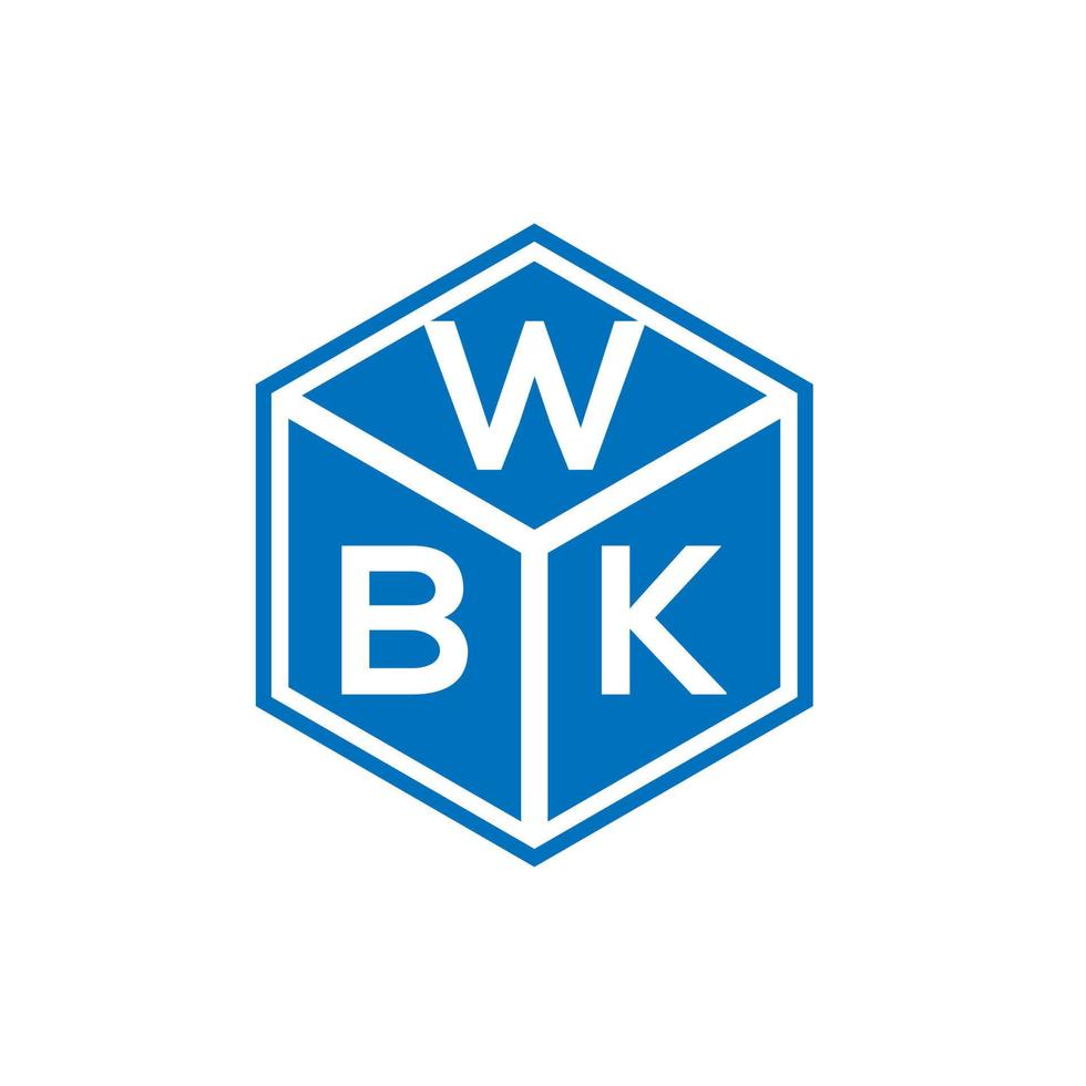 wbk lettera logo design su sfondo nero. wbk creative iniziali lettera logo concept. disegno della lettera wbk. vettore