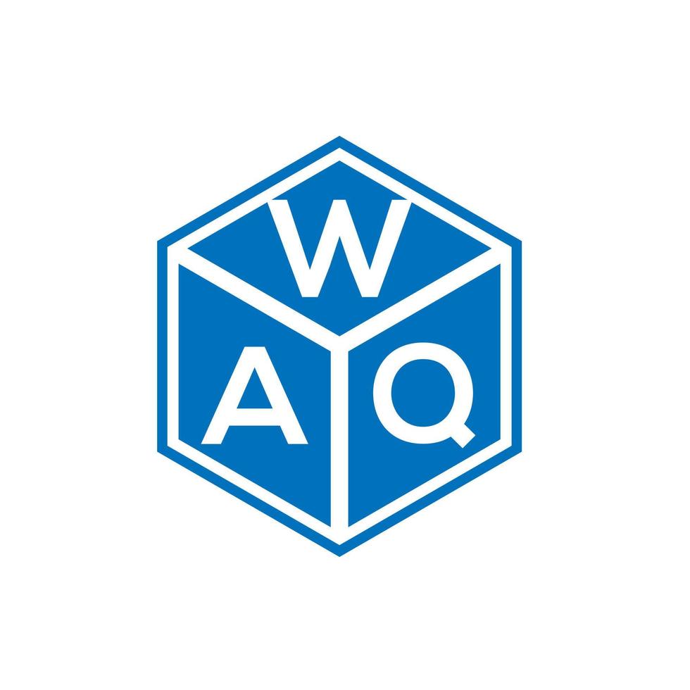 waq lettera logo design su sfondo nero. waq creative iniziali lettera logo concept. disegno della lettera waq. vettore