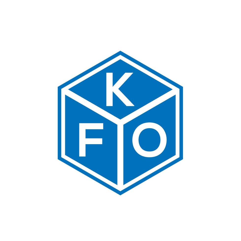 kfo lettera logo design su sfondo nero. kfo creative iniziali lettera logo concept. disegno della lettera kfo. vettore