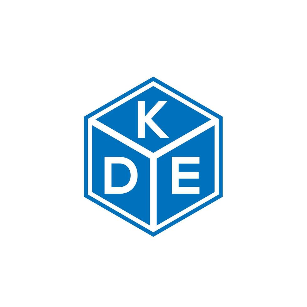 kde lettera logo design su sfondo nero. kde creative iniziali lettera logo concept. disegno della lettera kde. vettore