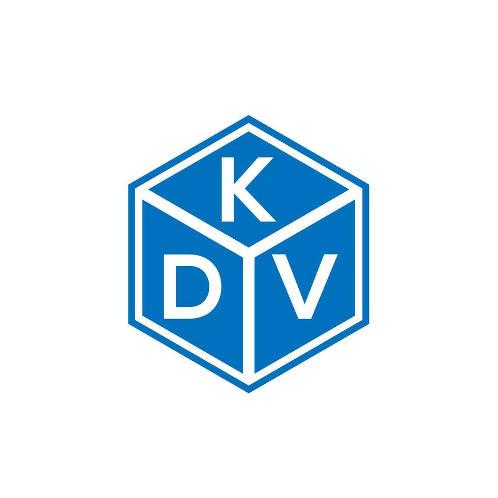 kdv lettera logo design su sfondo nero. kdv creative iniziali lettera logo concept. disegno della lettera kdv. vettore