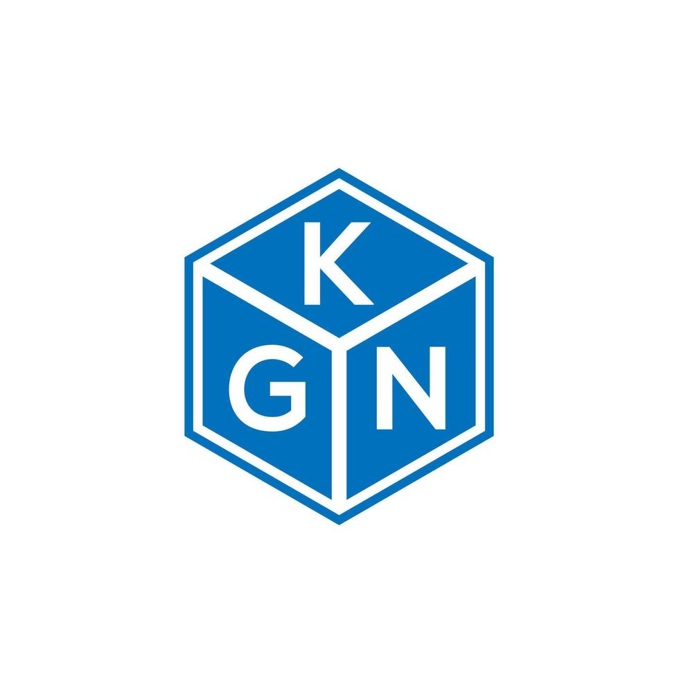 design del logo della lettera kgn su sfondo nero. kgn creative iniziali lettera logo concept. disegno della lettera kgn. vettore